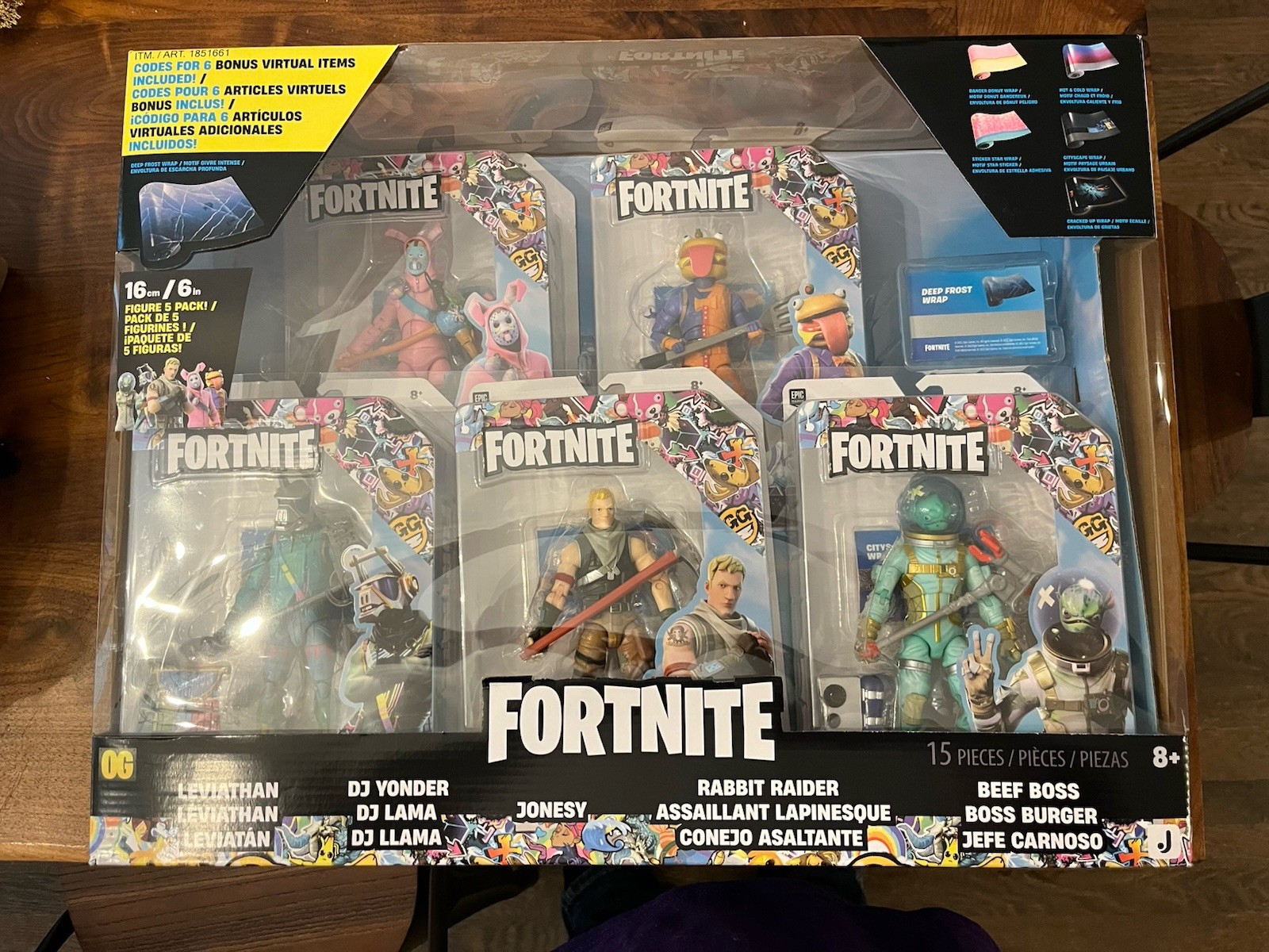 NEW Fortnite OG Legendary Series 6&Prime; Five Figure Pack w/ 6 Extra Codes Sealed
