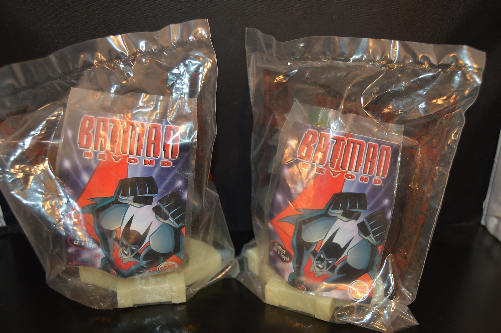 Lot of 2 « BATMAN BEYOND » BURGER KING TOYS action hero NOS Fast Food TV & MOVIE