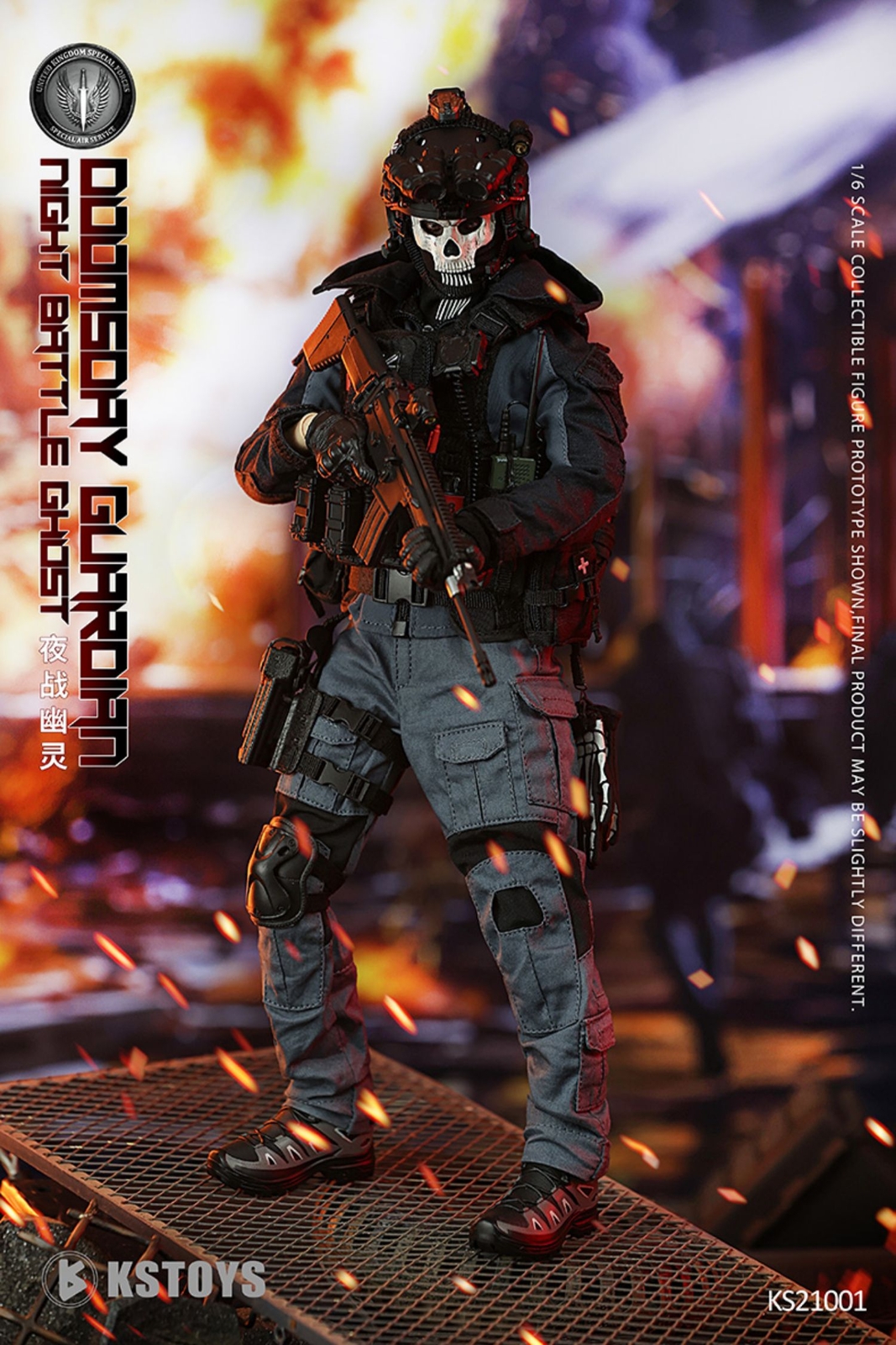 FLAGSET 1/6 Modern Battlefield Night Battle Ghost Action Figure Model In Stock!!