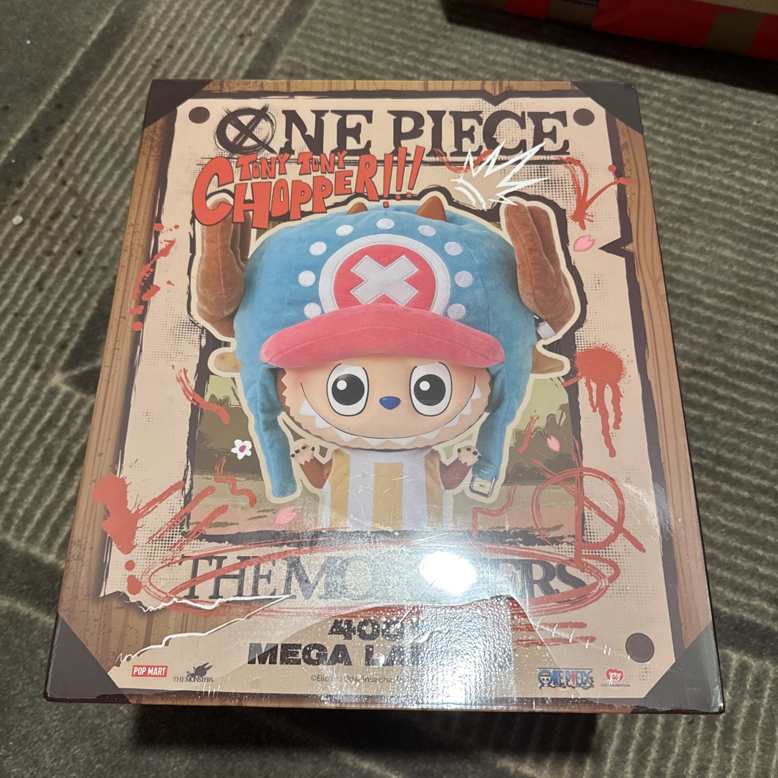 Pop Mart MEGA LABUBU 400% Tony Tony Chopper Vinyl Figure. New Sealed