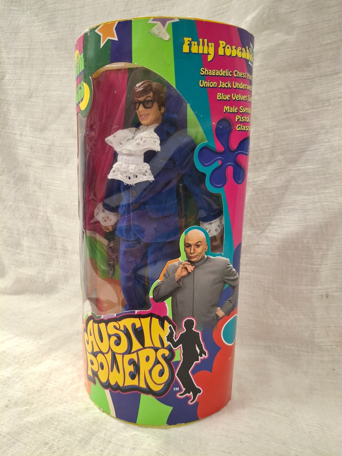 Vintage 1998 Austin Powers Fully Poseable Doll Trendmasters New In Box