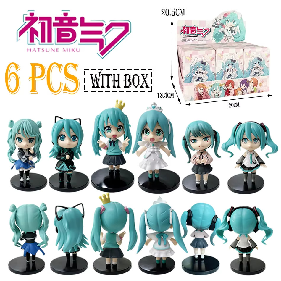 ENTIRE 6 Piece Set: Cute Hatsune Miku Children&rsquo;s Toy Edition Handmade