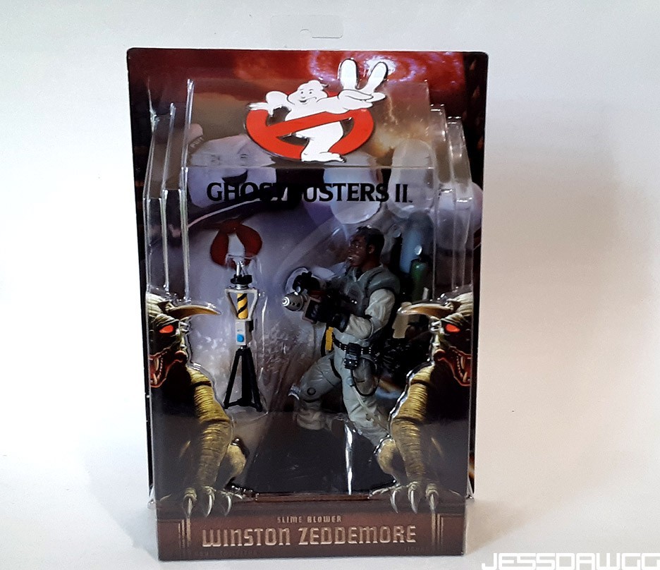new 6&Prime; Winston Zeddmore figure slime blower 2010 Ghostbusters 2 movie Mattel