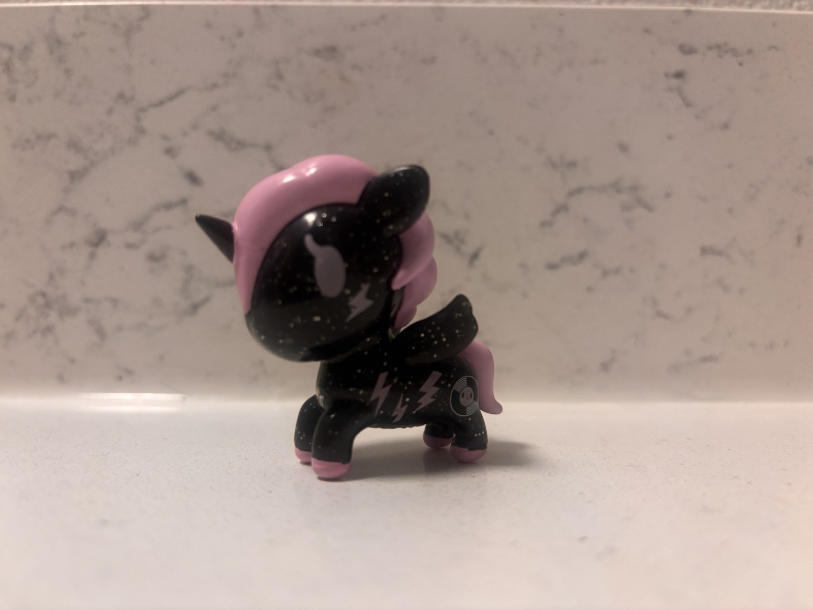 Tokidoki Unicorno Aurora- Tokidoki- DJ Sparkle Figure Black & Pink.