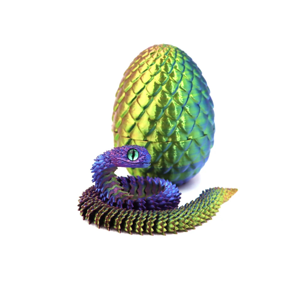 3D Printed Anime Figures Snake Eggs Rotating Desktop Decorations Home Decor