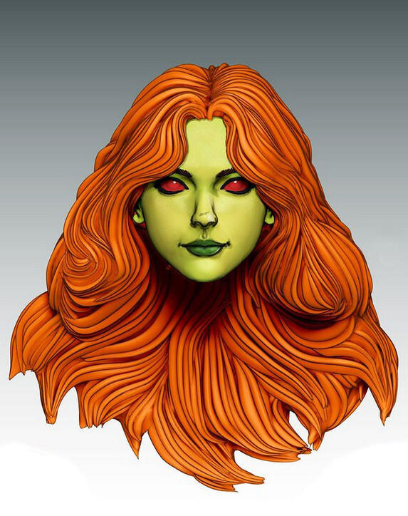 Miss Martian DC Comic 1:6 scale custom unpainted Head 12&Prime; Action Figure