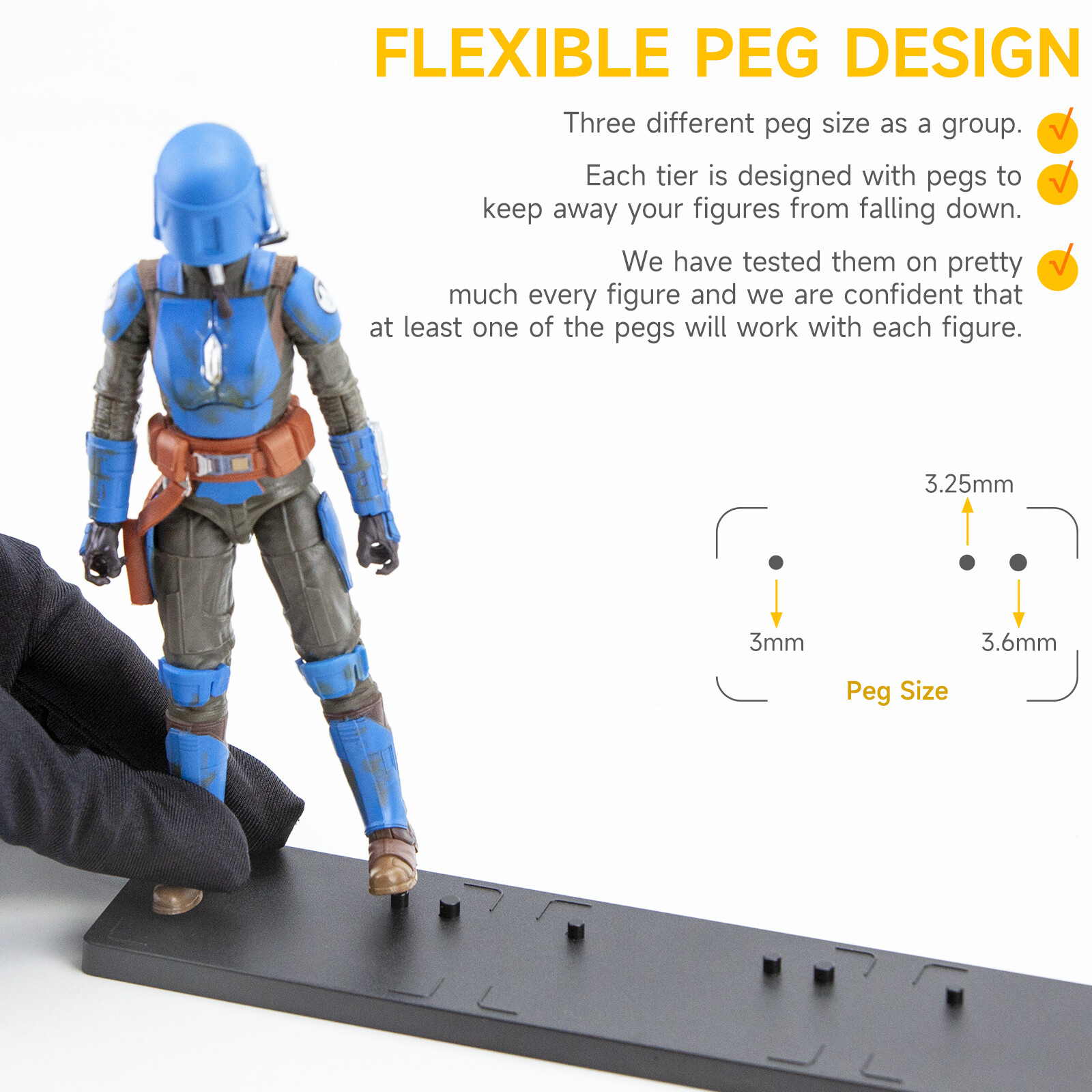 NEW Display Stands BASE Fits 6 » STAR WARS BLACK SERIES Figure GIFTS TOYS BLACK