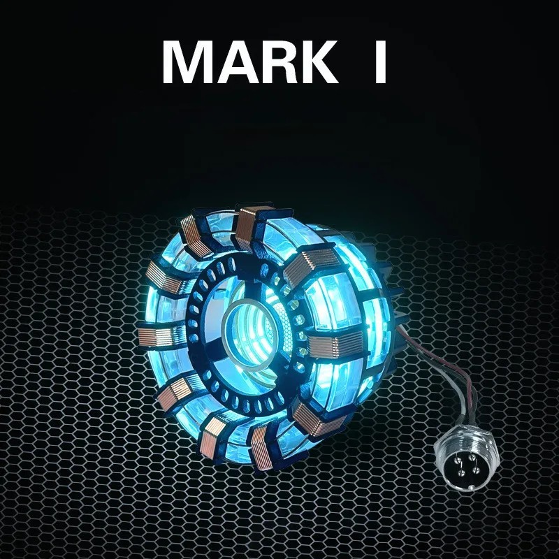Iron Man Arc Reactor MK1 1:1 LED Chest Light Tony Stark Cosplay Model.