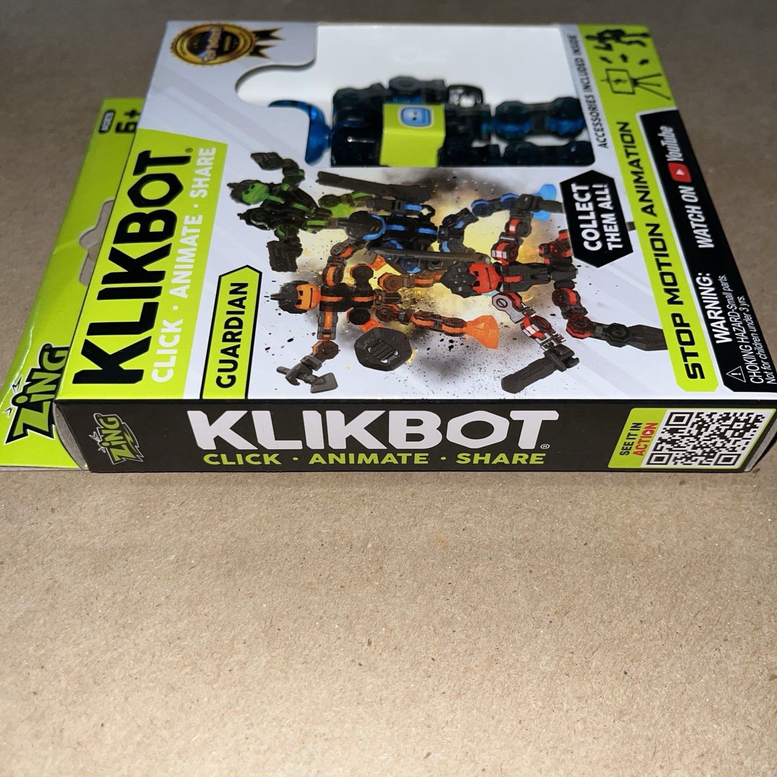 Klikbot Stop Motion Animation Figure – Guardian – Barrage – Zing – NEW!