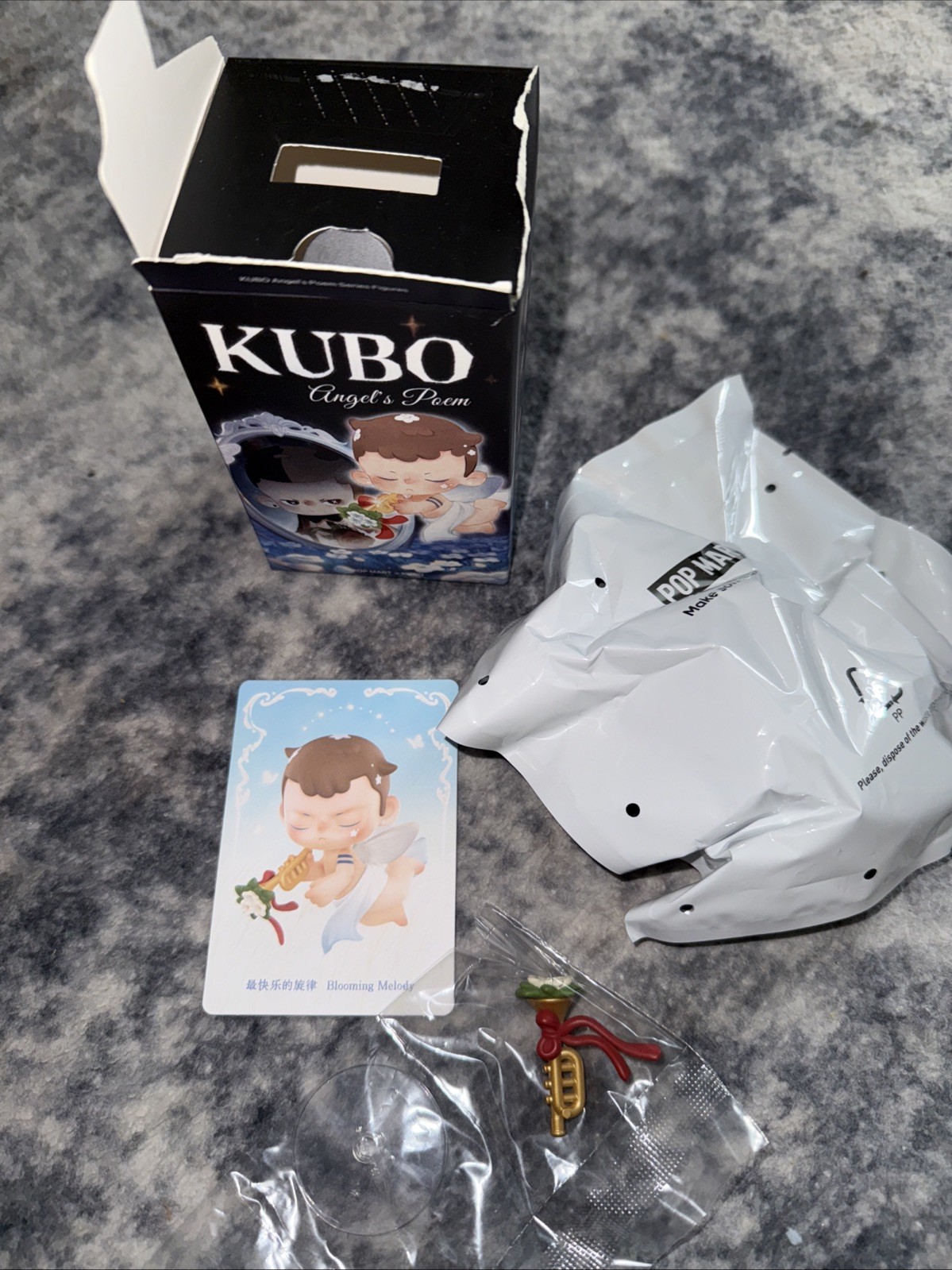 POP MART KUBO Angel’s Poem Series – Blooming Melody – Opened Box