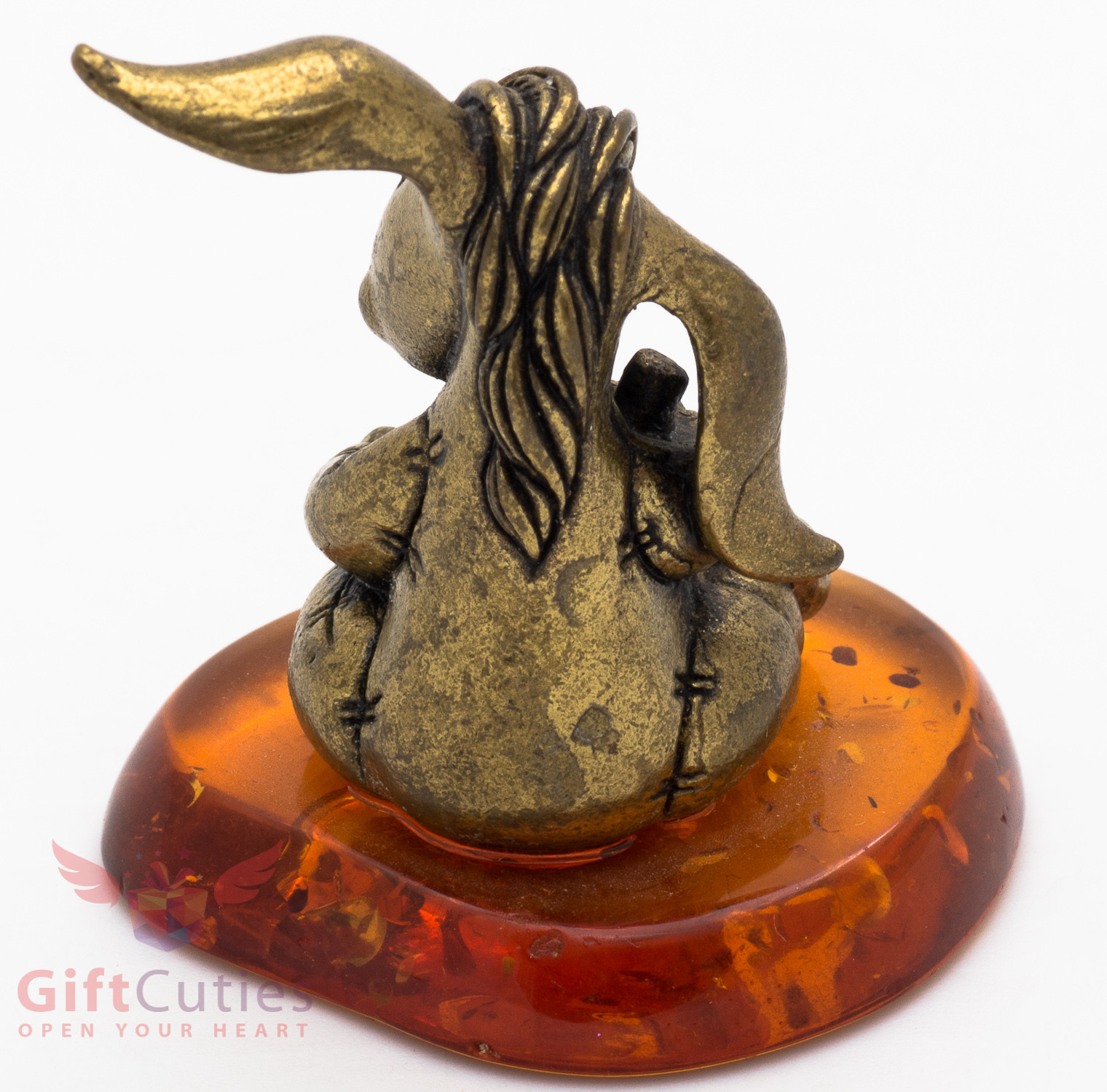 Solid Brass Amber Figurine Winnie the Pooh Eeyore Donkey Ослик Иа IronWork