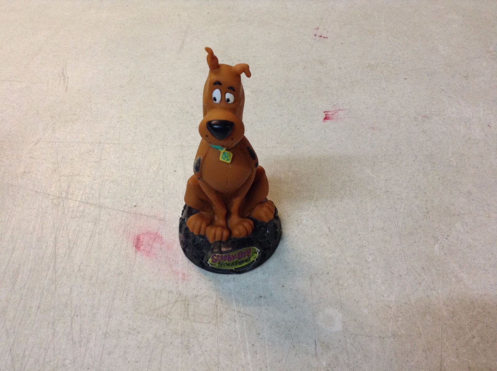 Scooby Doo Stage Fright Statue Bobblehead On Pedestal With Box Clear Channel TB1