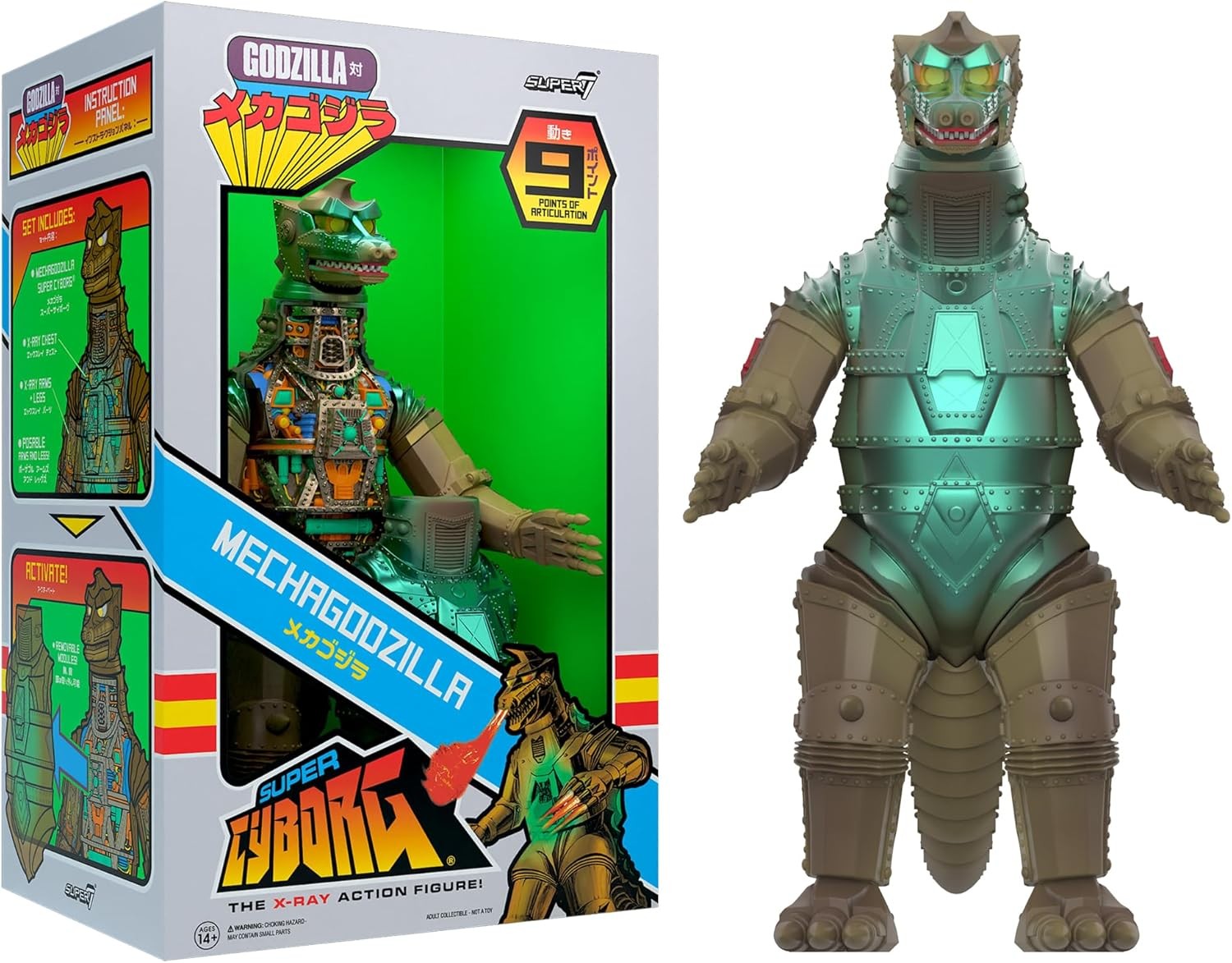 Godzilla Super Cyborg Toho Mechagodzilla 11&Prime; Toho Godzilla Action Figure Super7
