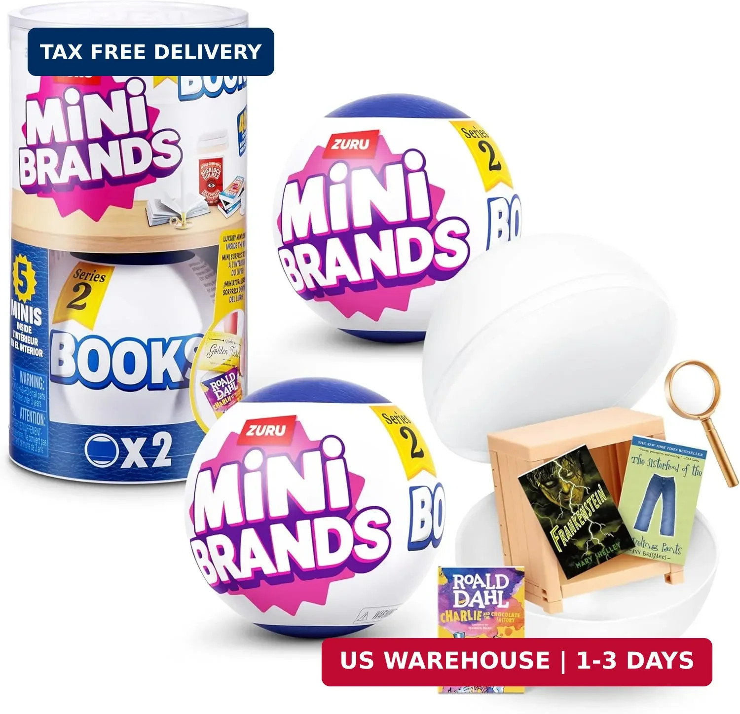 Mini Brands Mini Books Series 2 Capsule by ZURU, Collectible Miniature Book Toy