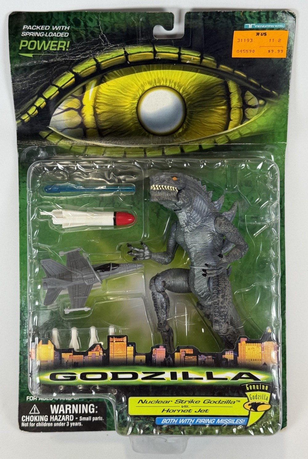 GODZILLA 1998 TRENDMASTERS NUCLEAR STRIKE VS HORNET JET ACTION FIGURE *NEW*