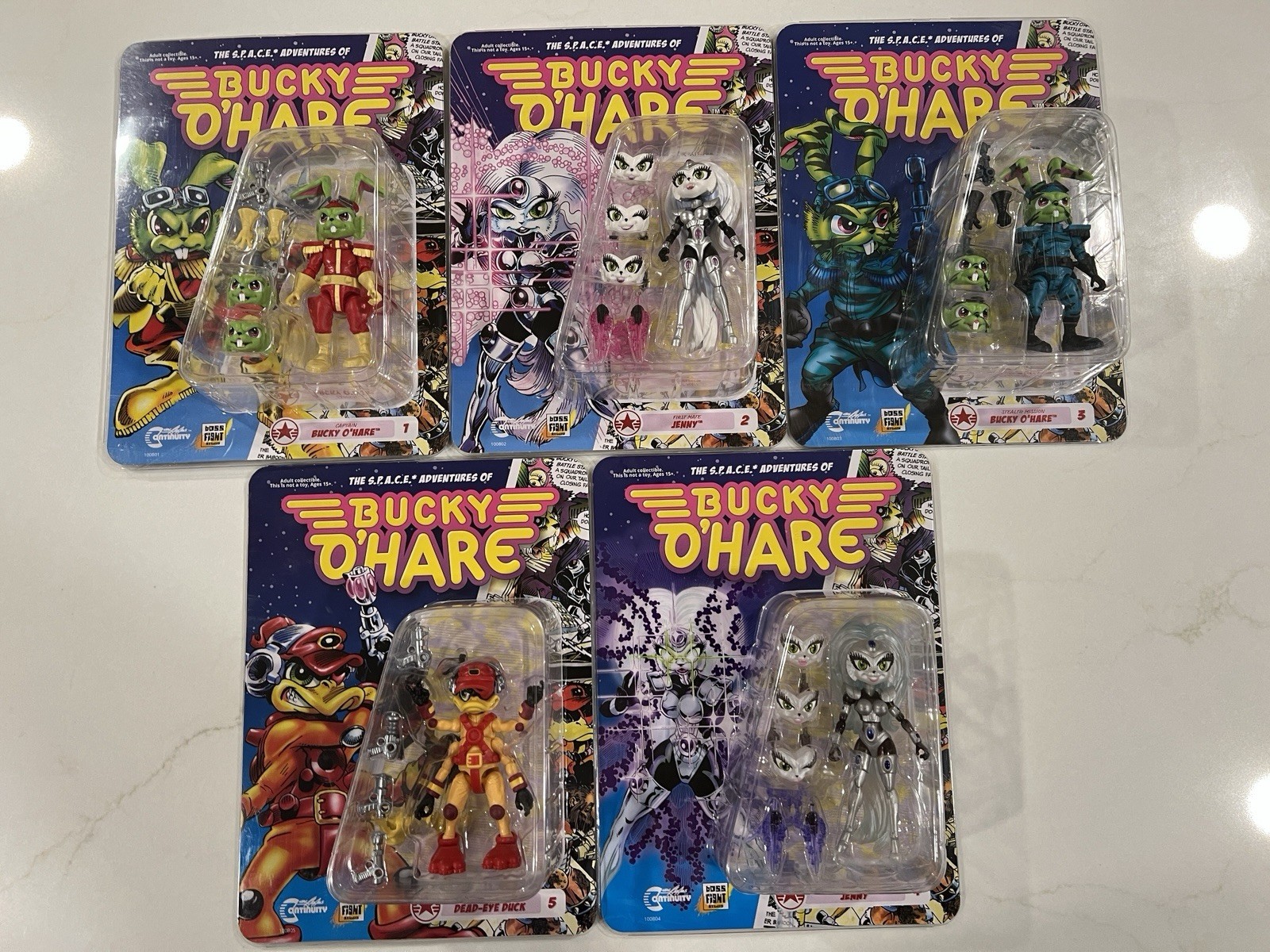 NEW Boss Fight Studio Bucky O&rsquo;Hare Dead Eye Duck Jenny Lot Of 5 Action Figures!!