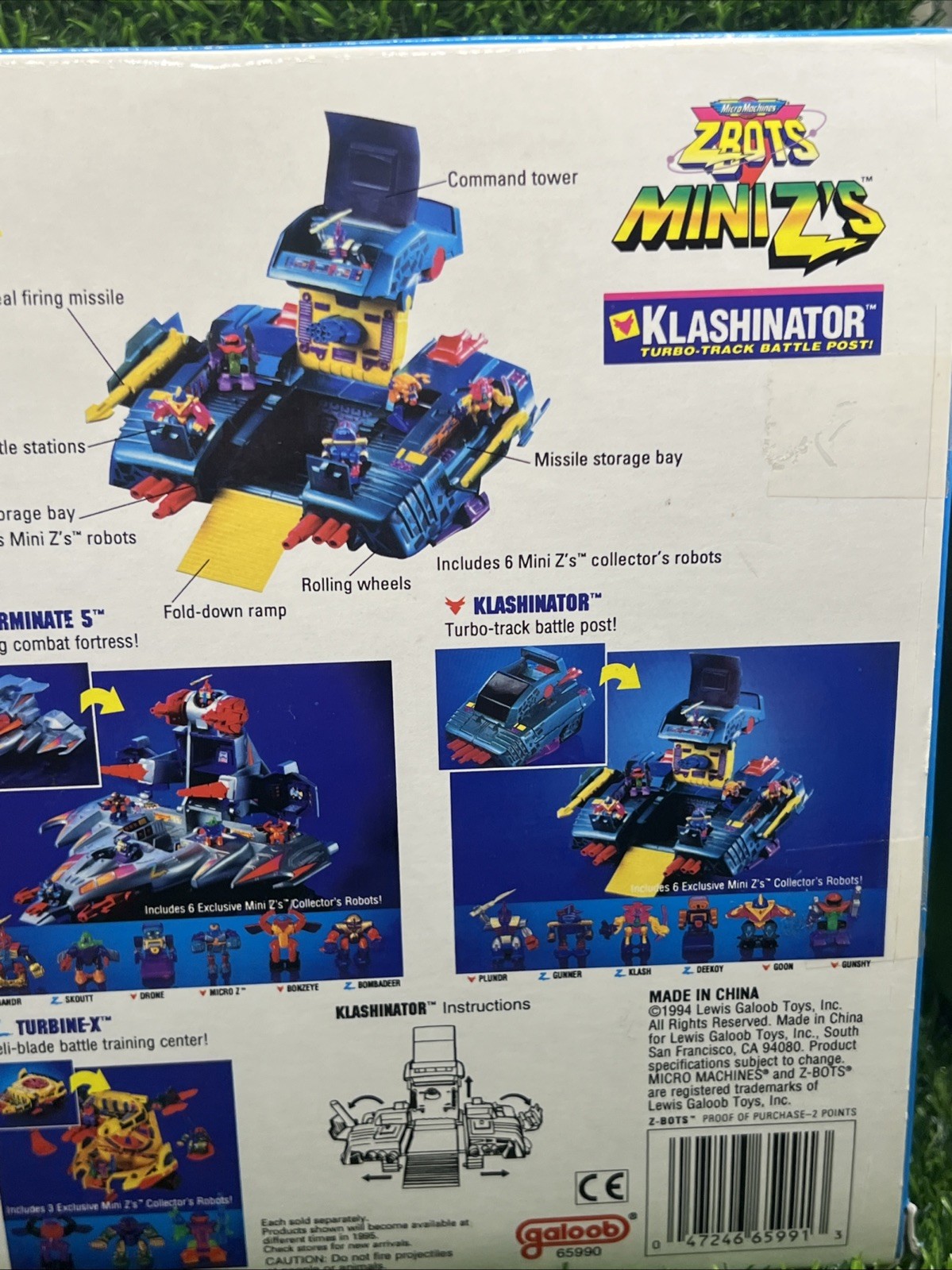 MICRO MACHINES ZBOTS KLASHINATOR PLAYSET MINI Z&rsquo;S 1997 GALOOB Open Box