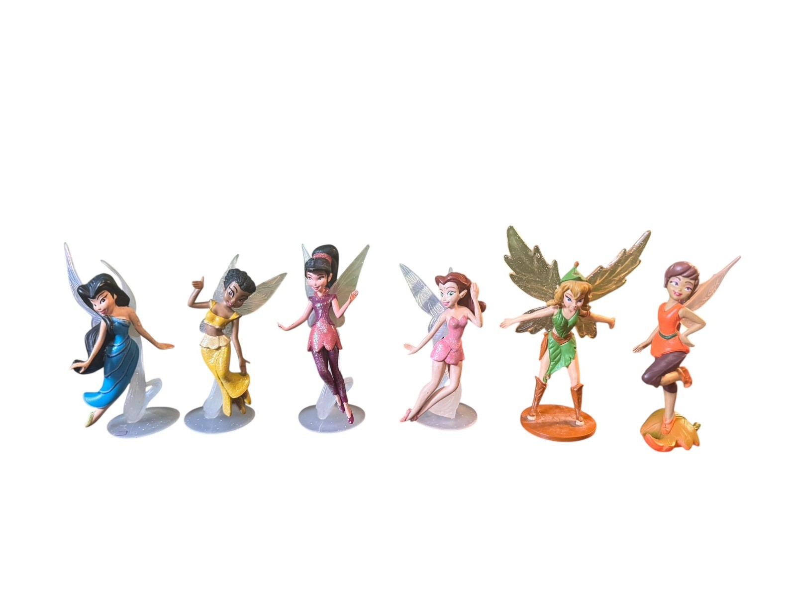 Disney Pixie Hollow Fairies Collectible Lot of 6 Figures PVC Iridessa Beck Fawn