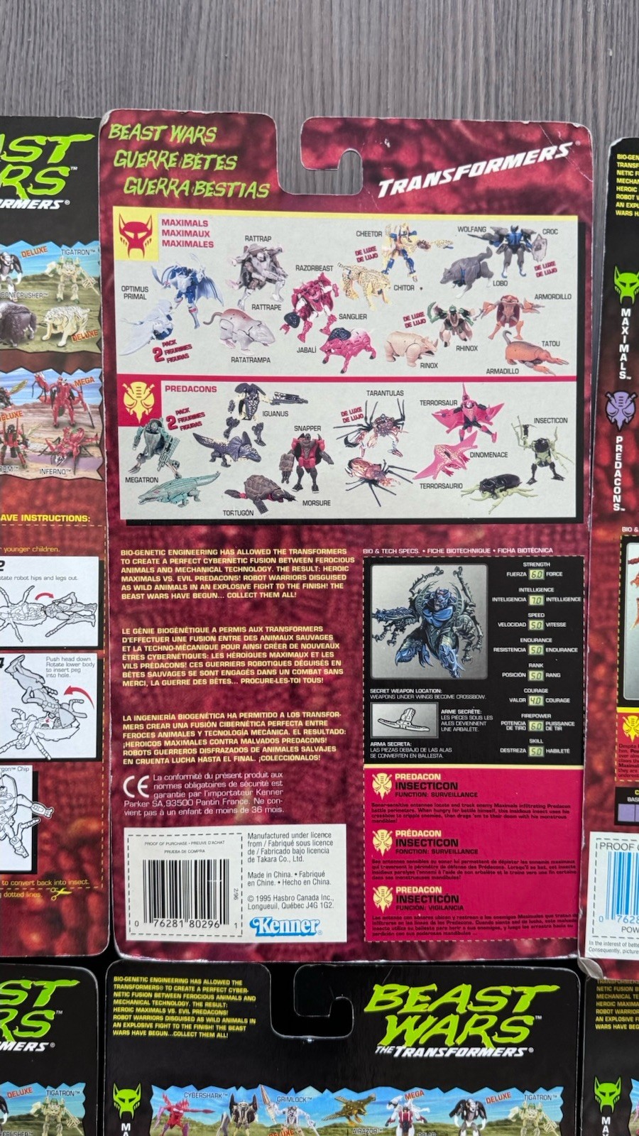 Kenner Transformers Beast Wars Action Figure Collection Boxed Lazorbeak Snarl