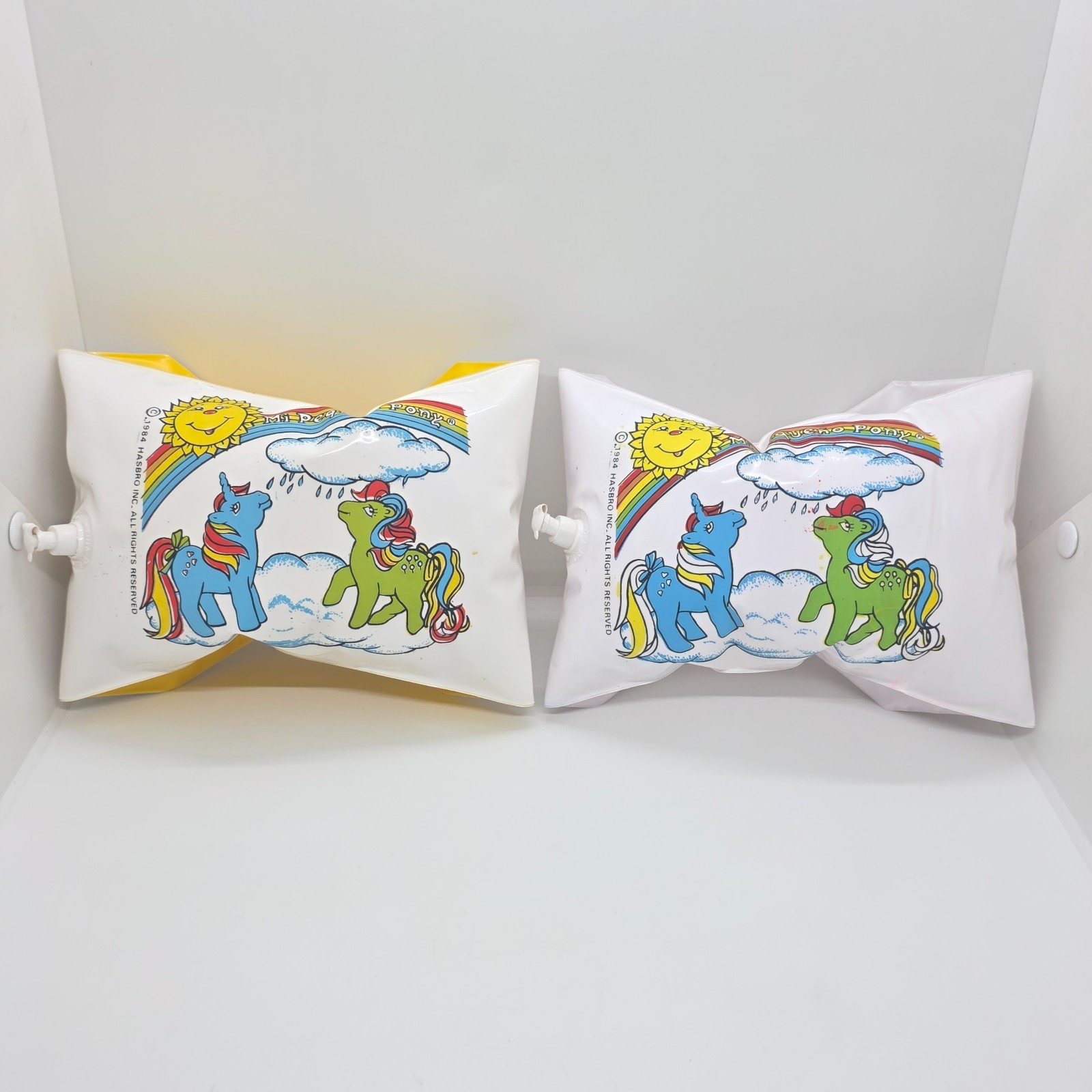 VINTAGE MY LITTLE PONY G1 PAIR INFLATABLE FLOAT BANDS SWIM HASBRO 1984 NONUSE