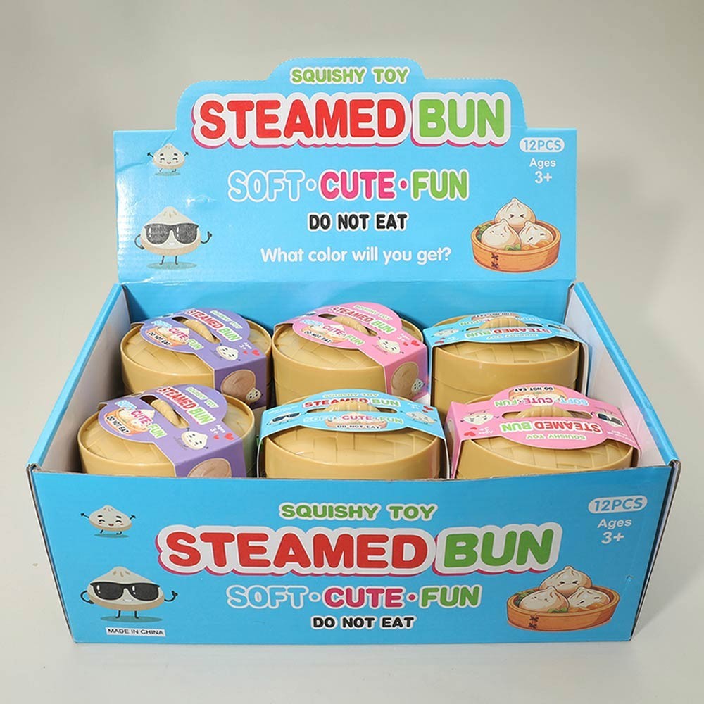 Squishy Glitter Steamed Bun Dumpling Stress Relief Squeeze Toy New 1pc