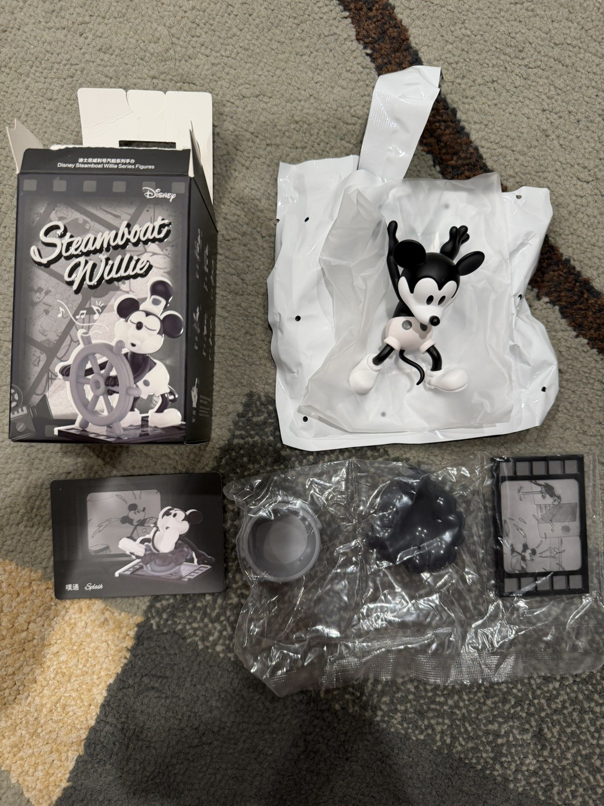 Disney Popmart Steamboat Willie Series Blind Box: Splash Mickey Mouse