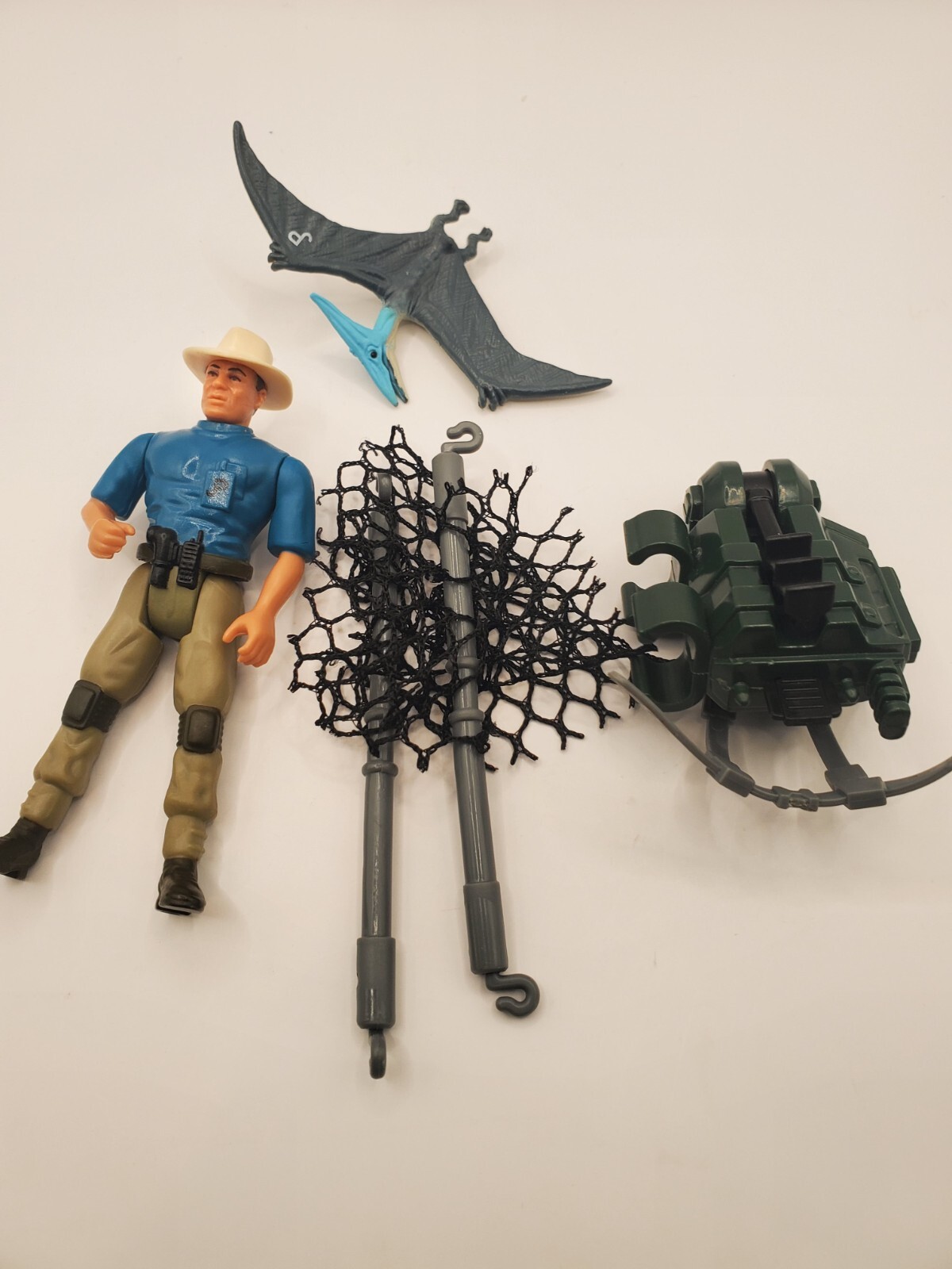 Vintage 1993 Kenner Jurassic Park Alan Grant Figure Missing 1 pc Clean