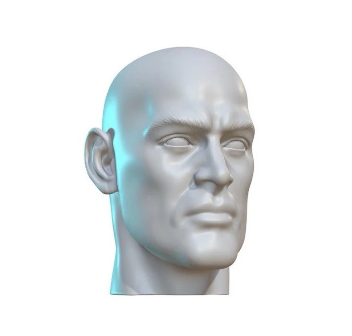 Generic Man Custom Action Figure Head 1:9 or 1:6 Mego