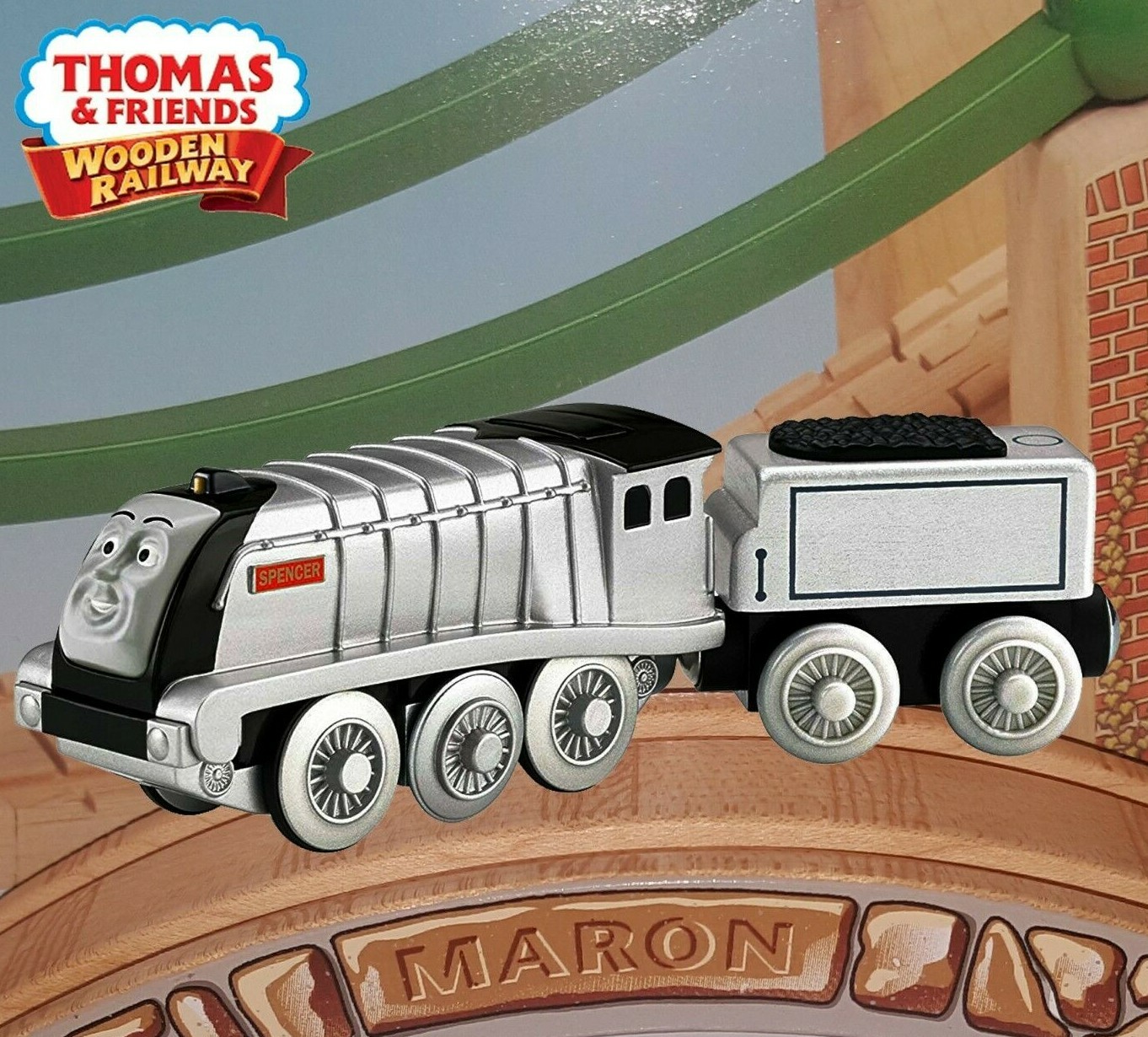 THOMAS & FRIENDS WOODEN RAILWAY ~ BATTERY OPERATED SPENCER ~ ABSOLUTELY MINT!