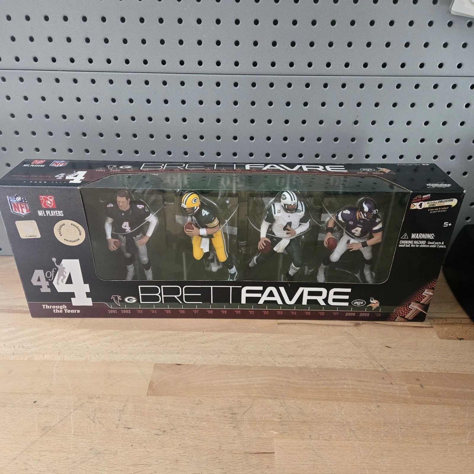 BRETT FAVRE Through the Years 4 Pack Set McFarlane NFL Figures minor box damage