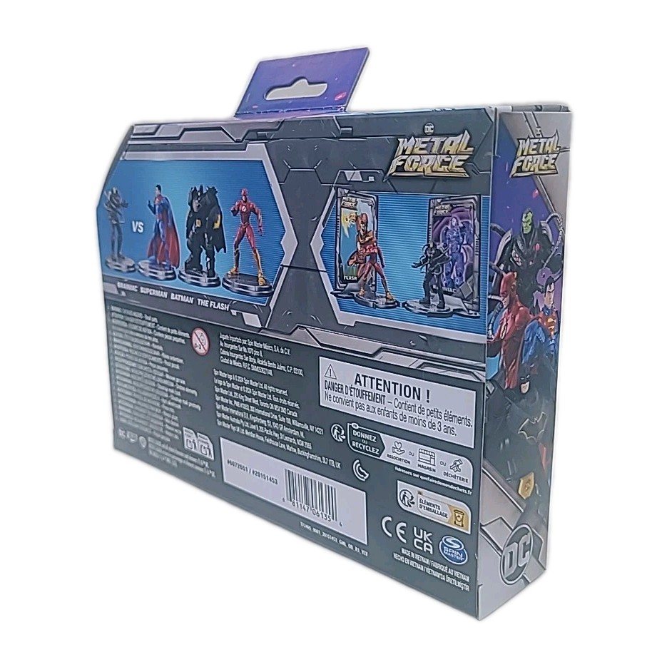 DC Comics Metal Force Team Up 4-Pack Batman Superman Flash Brainiac Figure Set