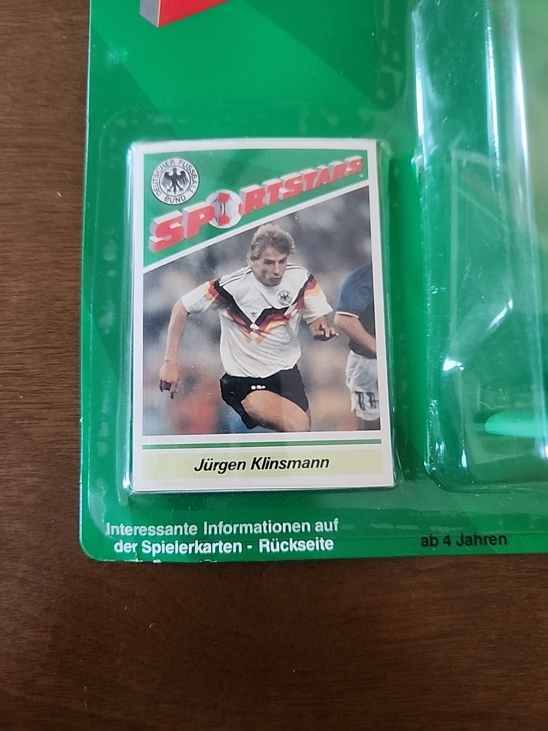 💎 NRMT JÜRGEN KLINSMANN 1989 Kenner SPORTSTARS Soccer FIGURE Starting Lineup