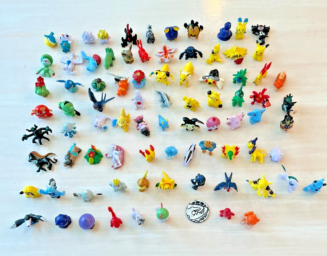 Lot of 85 Mini Pokémon RL & RLW 1&Prime; PVC Figures Pikachu, Mewtwo, Eevee & More 06