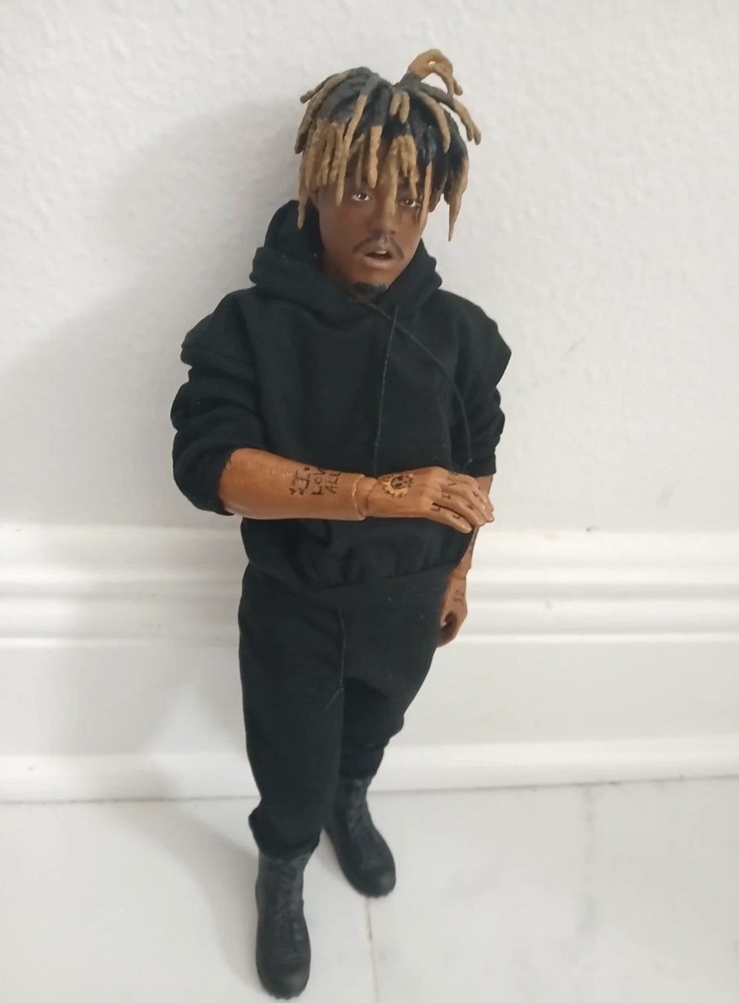 Custom1/6 scale Juice WRLD black jacket Rapper Figure 12  » PAINTED