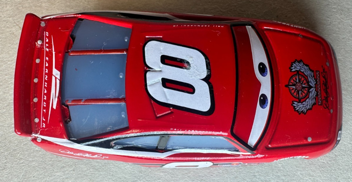 Disney Pixar Cars Dale Earnhardt Jr. #8 Bright Red Diecast 1:55 Piston Cup FC