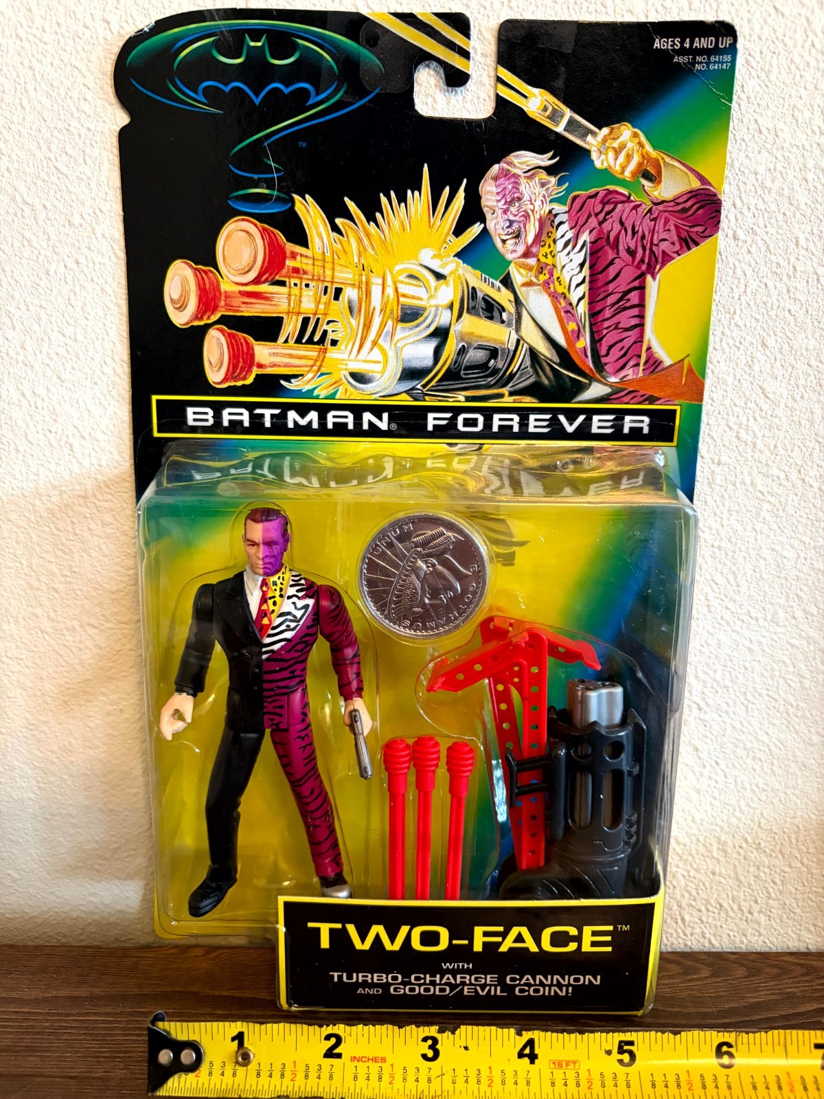 Batman Forever Two-Face Kenner 1995 MOC Factory Sealed Good Evil Coin