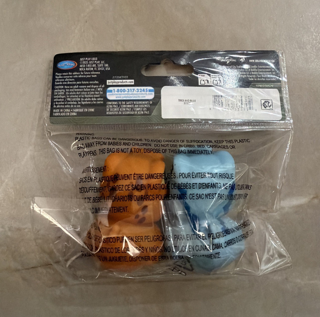 Universal Studios Rubber Duck Set Jurassic Park Dino&rsquo;s NEW