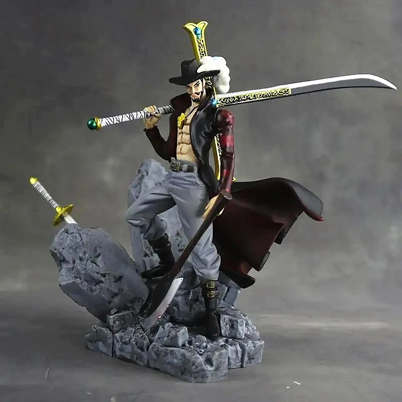 One Piece Anime Dracule Mihawk Action Figure Battle Over The Dome Model