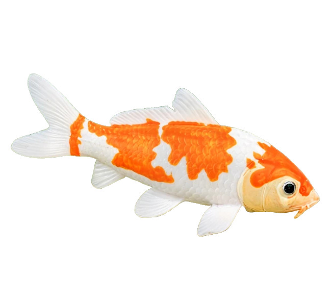 Yellow White Koi Fish Toy Action Figure Small Animal Figurine Doll Gift for Kids