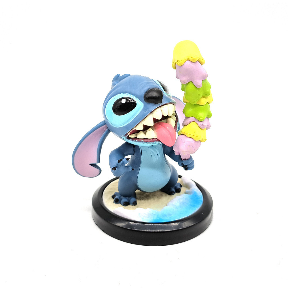 6pcs/set Lilo & Stitch Figure Summer beach Party Stitch PVC Toys Cake Decoration