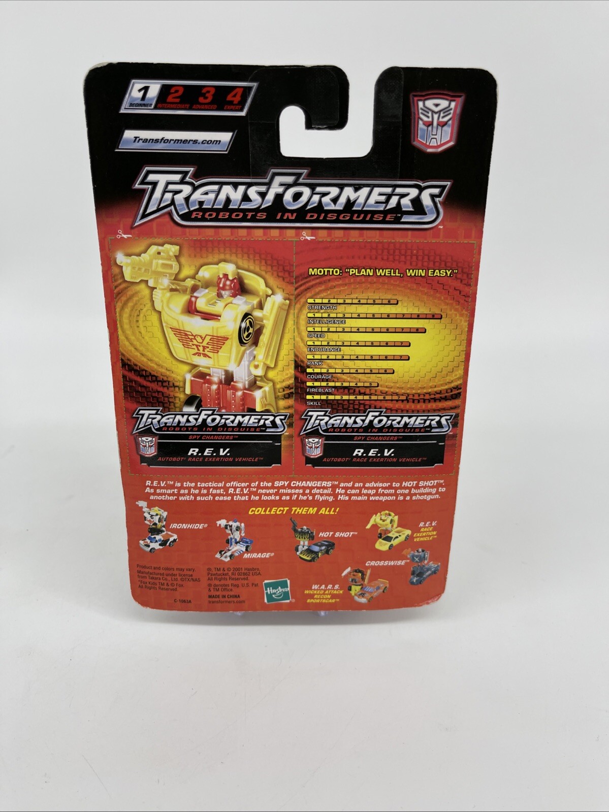 Transforms translucent Spy Changer R.E.V. Race Exertion Vehicle