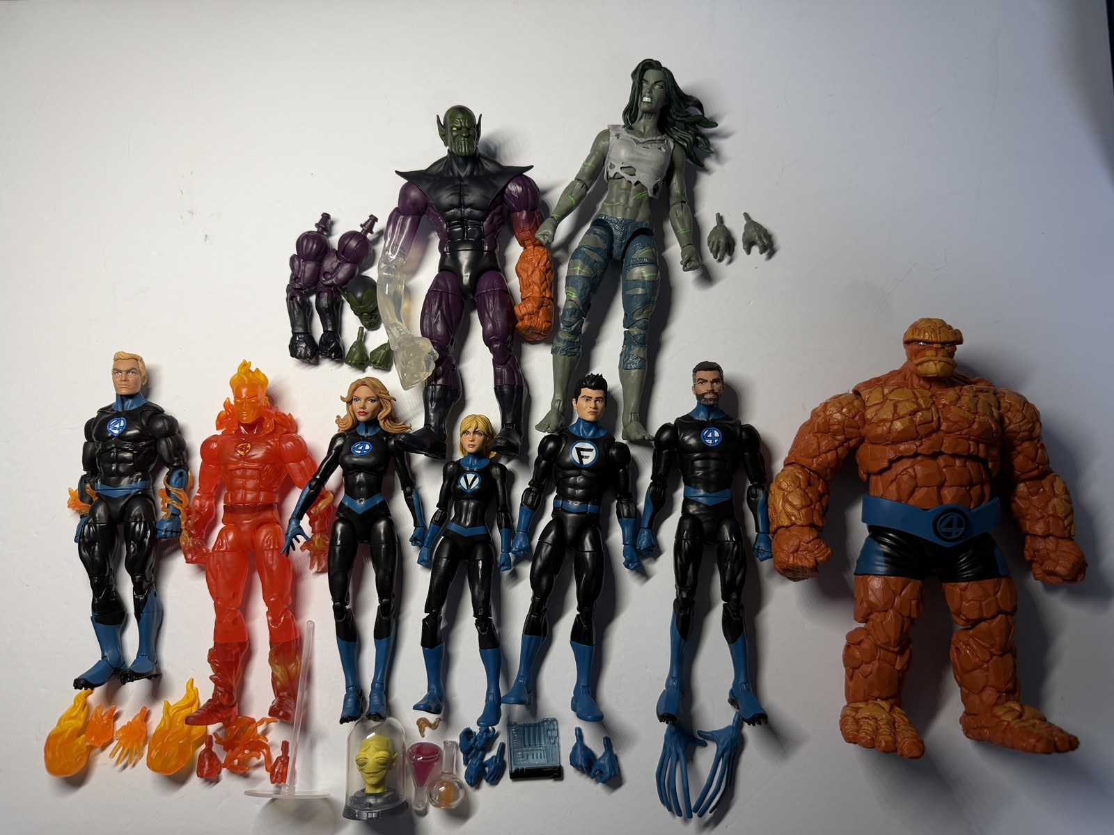 Marvel Legends Super Skrull Fantastic Four Thing Mr invisible girl human torch