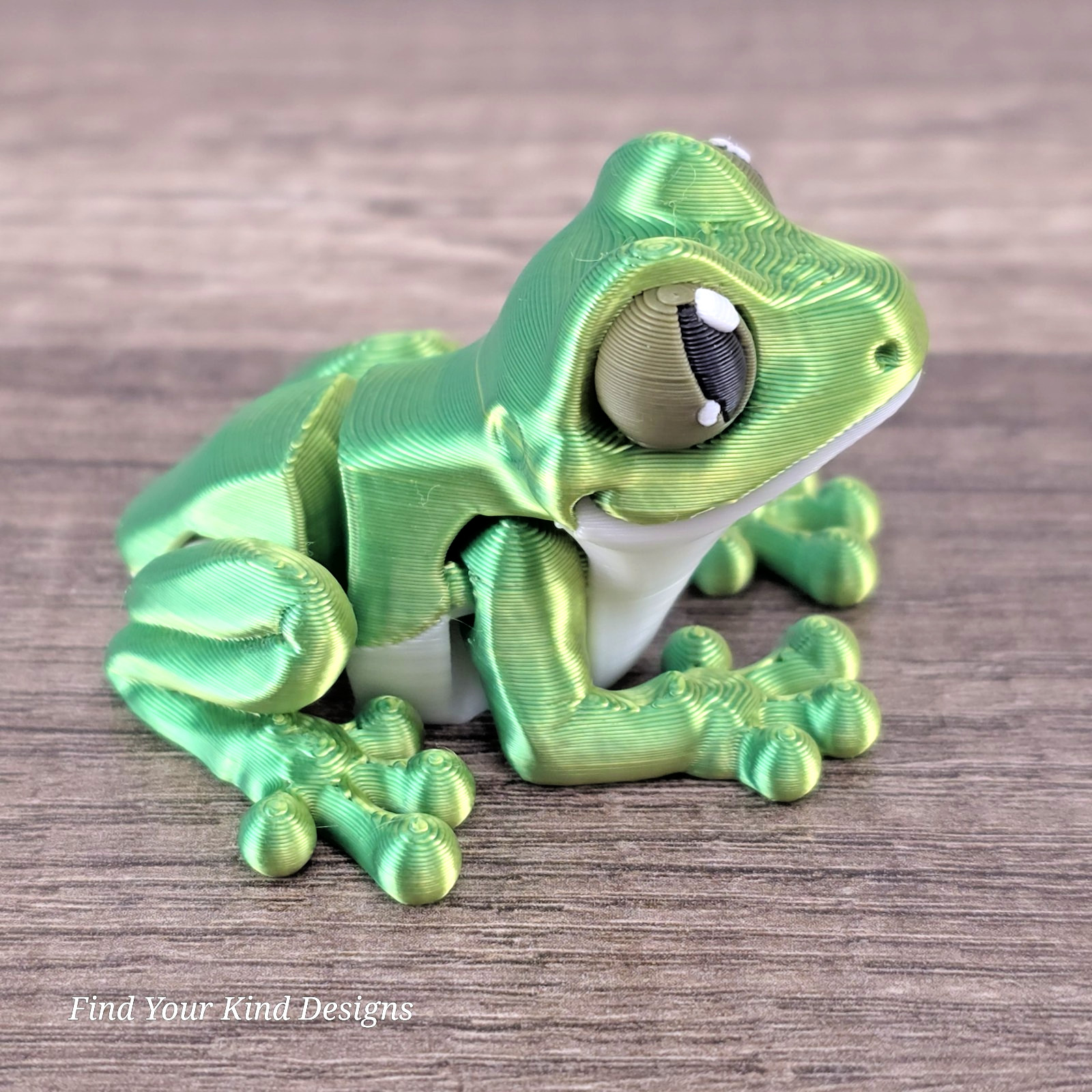 Mini Frog 3D Articulated Flexi Fidget Toy- Stocking Stuffer Gift- Desk Pet
