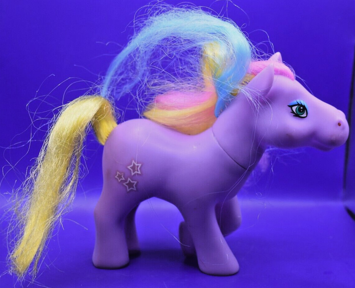 Gi-Go Wonder Pony Land Tootsie Pose Pony Purple w/ Pink/Yellow/Blue Hair