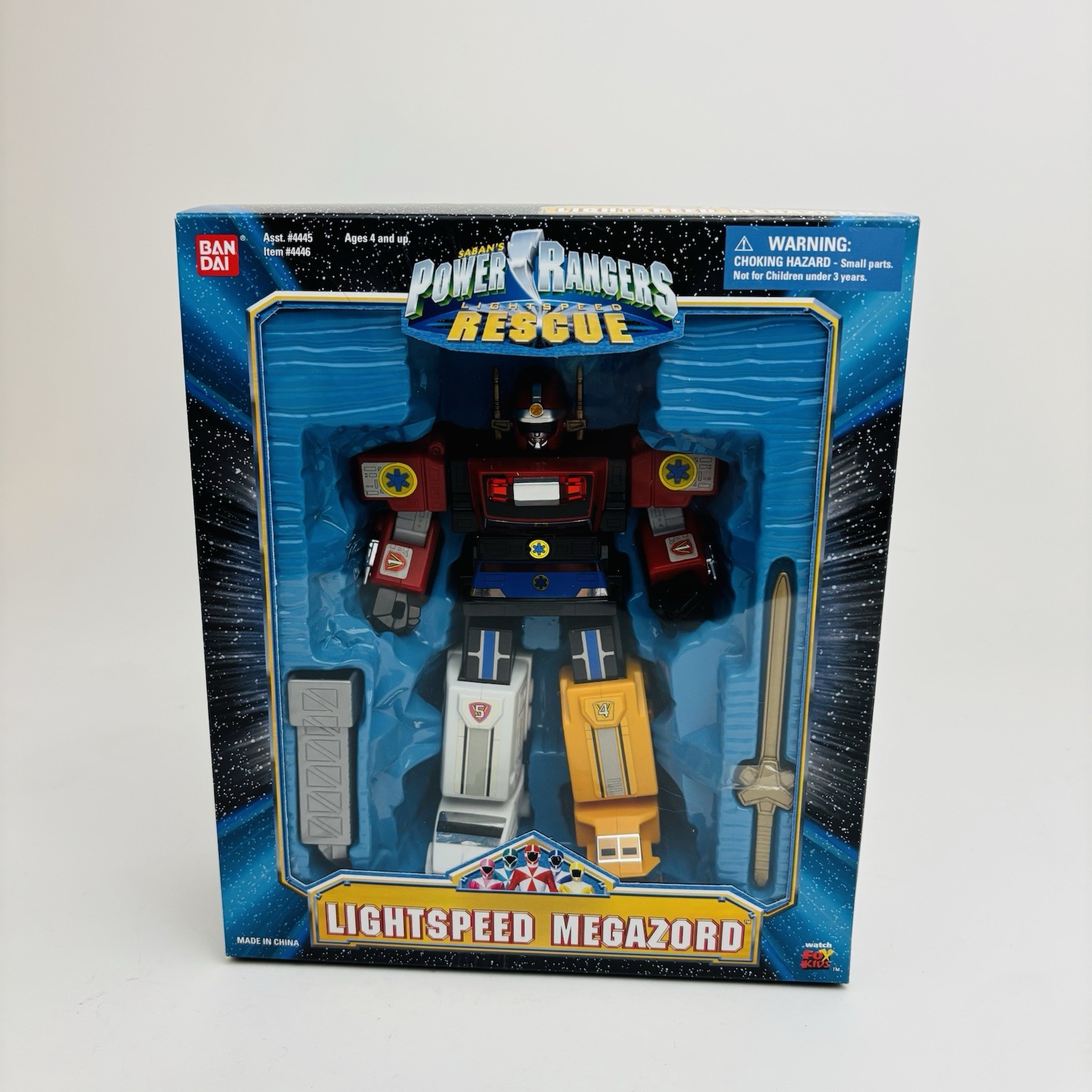 Vintage Bandai Power Rangers Lightspeed Rescue Megazord 1999 Figure In Box Toy