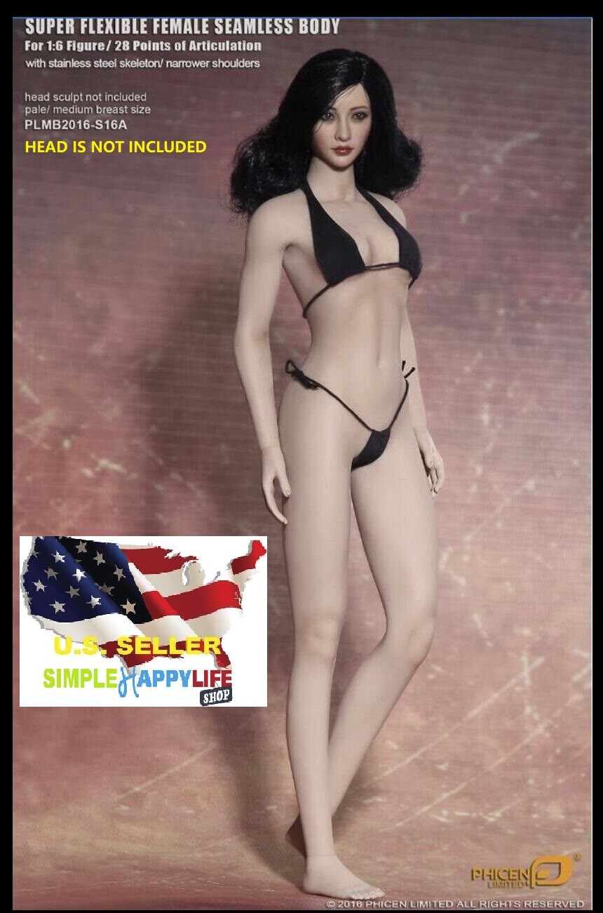 Phicen 1/6 Super-Flexible Seamless PALE body M bust Steel Skeleton S16A ❶USA❶