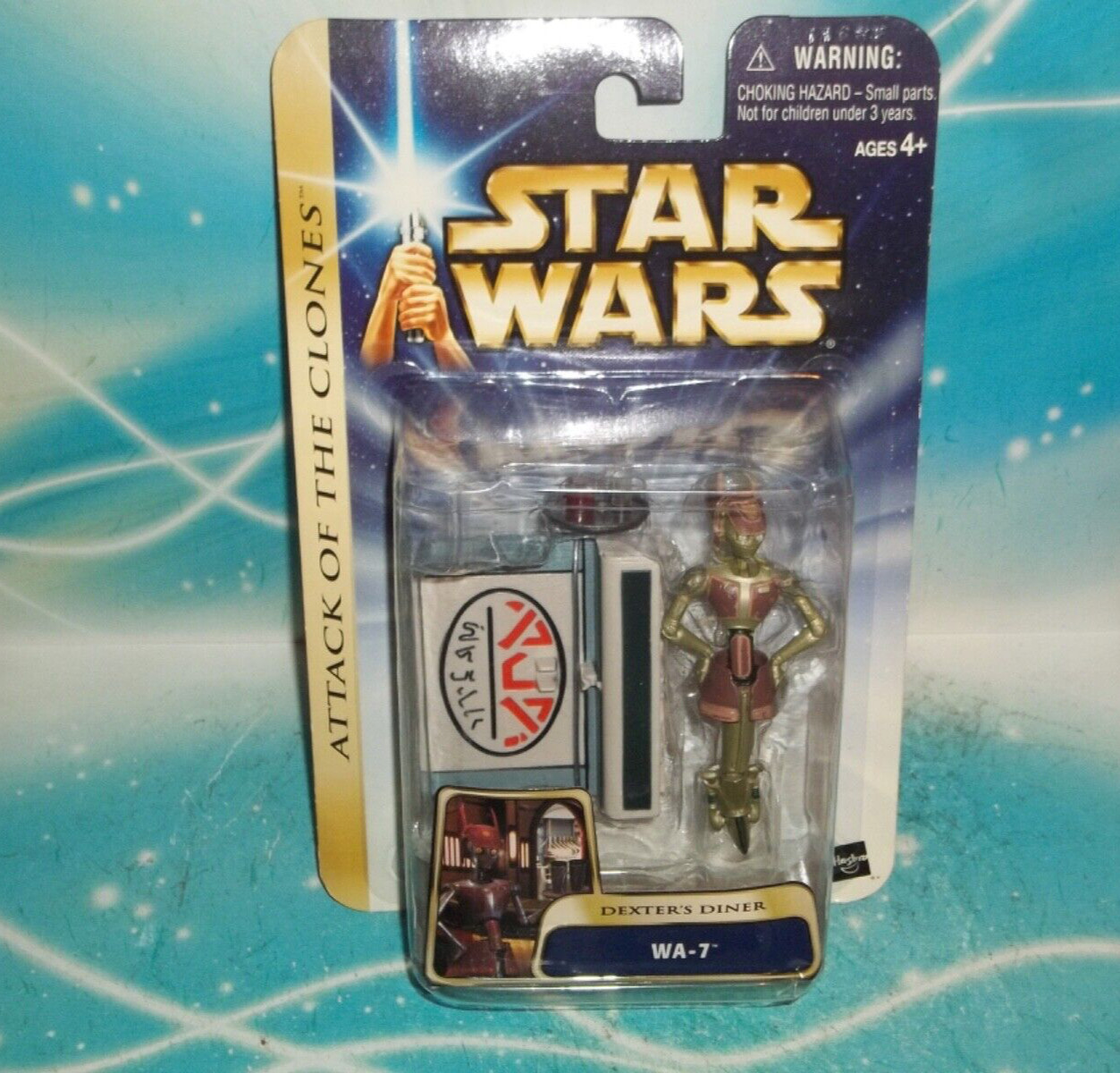 STAR WARS AOTC SAGA GOLD SERIES # 28 DEXTER&rsquo;S DINER WA-7 DROID FIGURE