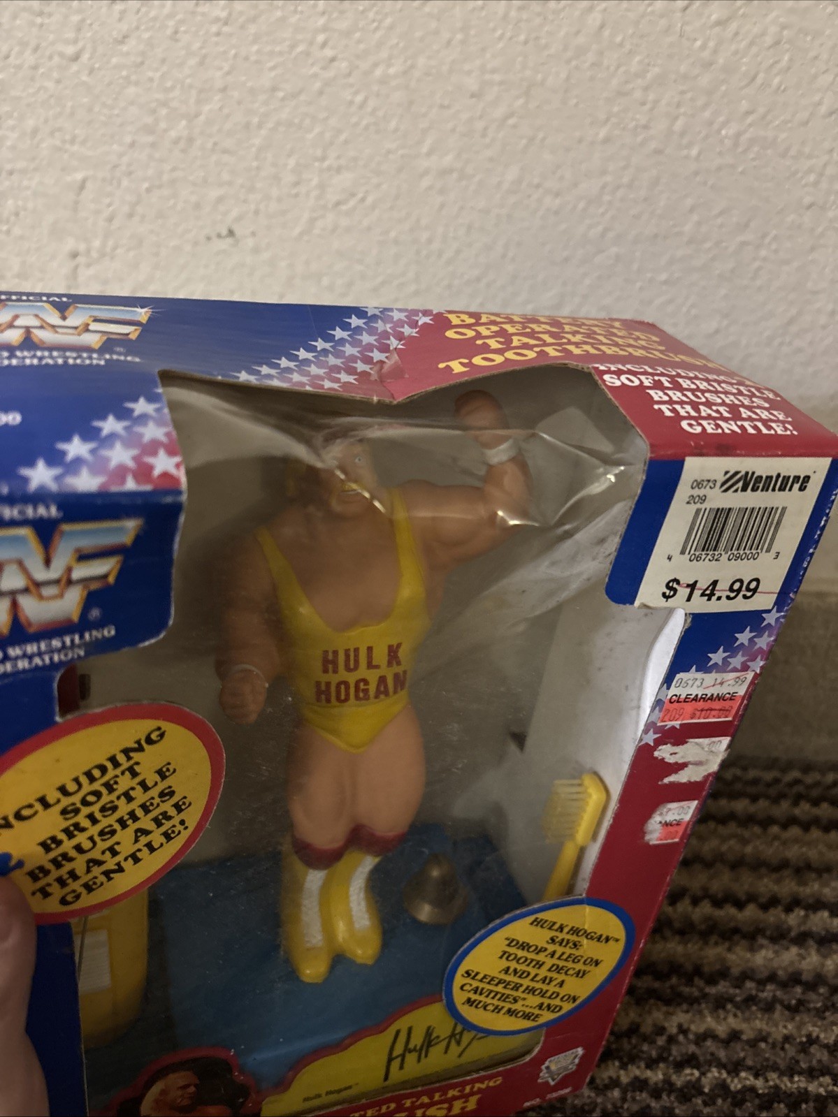 Hulk Hogan Talking Toothbrush WWF Wrestling 1991 Janex Vintage Untested