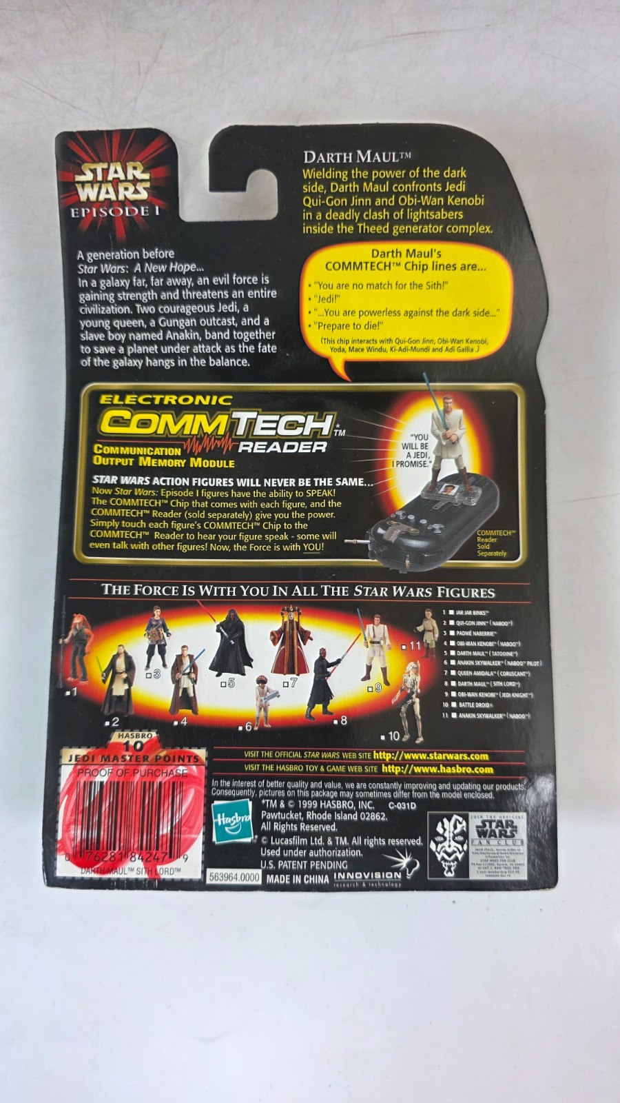Star Wars Episode 1 CommTech Action Figures Lot of 10 – Darth Maul Obi-Wan MOC