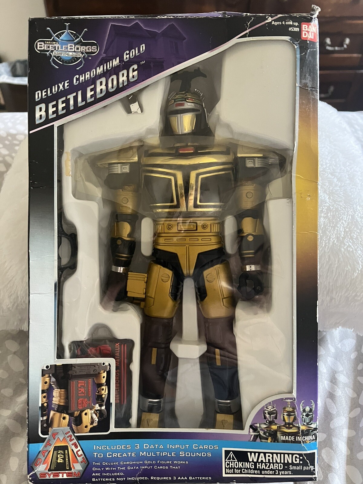 Saban&rsquo;s Deluxe Chromium Gold BeetleBorg Figure 12 Inch Metallix In Original Box